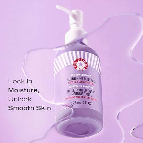First Aid Beauty - Exfoliating Smooth Skin Routine: KP Bump Eraser Body Scrub with 10% AHA (8 oz) & After-Shower Nourishing Body Oil, Keratosis Pilaris Treatment to Reduce Bumps & Lock in Moisture