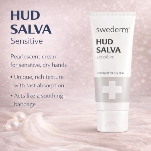 swederm Hudsalva Sensitive Eczema Hand Cream 1.69 Oz - Soothing and Moisturizing Hands and Foot Cream - Healing Ointment with Glycerine - Nourishes & Repair Dry Skin and Callus - Fast Absorbing