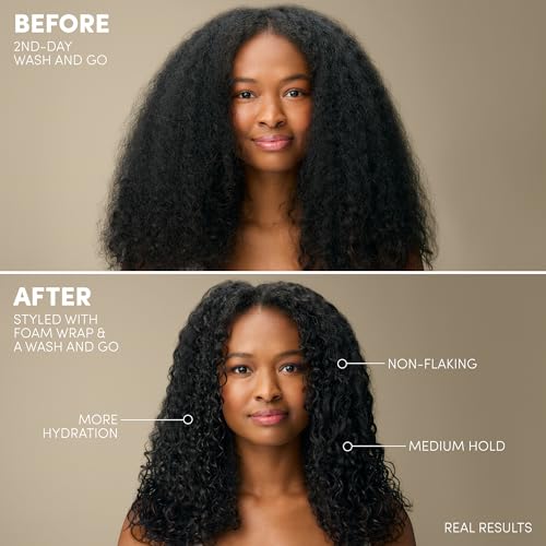 Mizani Foam Wrap Curly Hair Styling Foam - Anti Frizz Moisturizing Hair Mousse with Shea Butter, Smooth and Shine, Non-Greasy, Silicone-Free, Free from Drying Alcohols