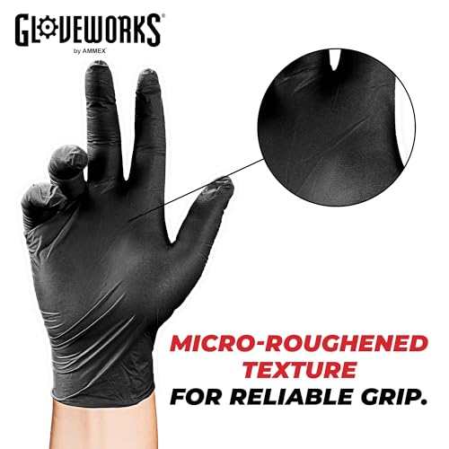 Black Nitrile Disposable Gloves - 5 Mil, Medium, 5 Boxes of 100 (Variation of THIS listing: Black / Medium / 500)