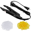 Black Hair Extension Fusion Tool with Keratin Glue Beads - DIY Styling Kit
