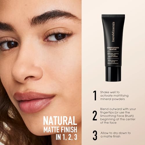 bareMinerals Complexion Rescue Matte Tinted Moisturizer AB Vanilla 02 - SPF 30, 1.18 oz