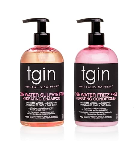 Thank God It's Natural Rose Water Shampoo & Conditioner Duo for Curly & Wavy Hair