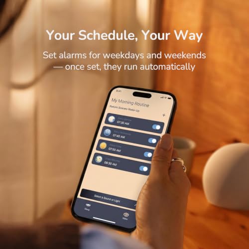 HOUBAY Sunrise Alarm Clock with Sound Machine, App Control, Sleep Routine