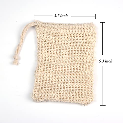Bar Soap Pouch,10 Packs Sisal Soap Saver bags for Exfoliating, Shower,Scrubber