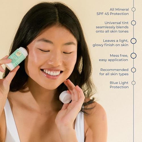 Mineral Sunscreen Stick SPF 45 with Zinc Oxide - Water Resistant, Sheer Finish, 1 oz - Variation of THIS listing