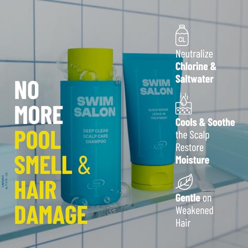 Swim Hair Care Set - Chlorine Removal Shampoo & Leave-In Conditioner for Swimmers