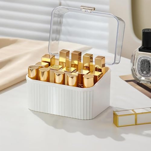 ZOOFOX Makeup Organizer with Drawers, Skincare Organizer with Brush Holder and Lipstick Organizer for Vanity, Large Cosmetic Display Case for Dresser, Bathroom Countertop