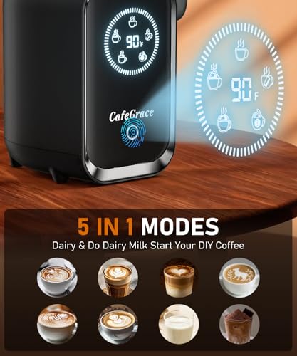 Electric Milk Frother and Steamer for Latte & Cappuccino - 600ml Capacity