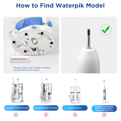 8 Pack Waterpik Sensonic Electric Toothbrush Replacement Heads Without Case - White & Gray