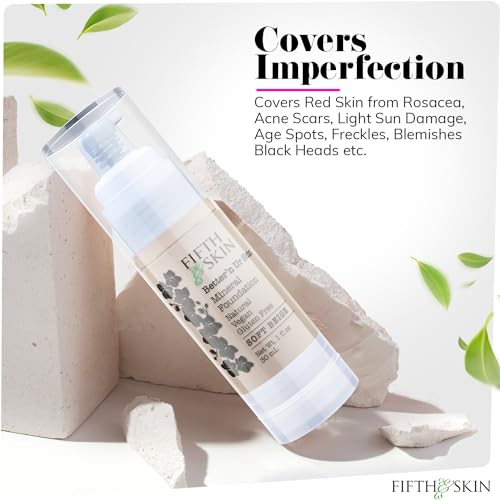 Fifth & Skin: Better¡¯n Ur Skin Liquid Foundation (SOFT BEIGE) - Natural, Organic, Vegan, Cruelty-Free - Gluten-Free Beauty with Buildable Coverage and Palm-Free Luxury - 1 oz