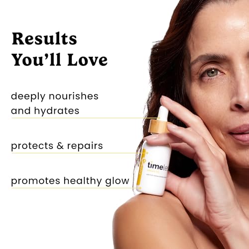 Timeless Skin Care Argan Oil - 100% Pure Argan Oil for Face & Hair Care - For Dry Skin - Fragrance-Free - Use with Moisturizer or Hair Products - 2 oz