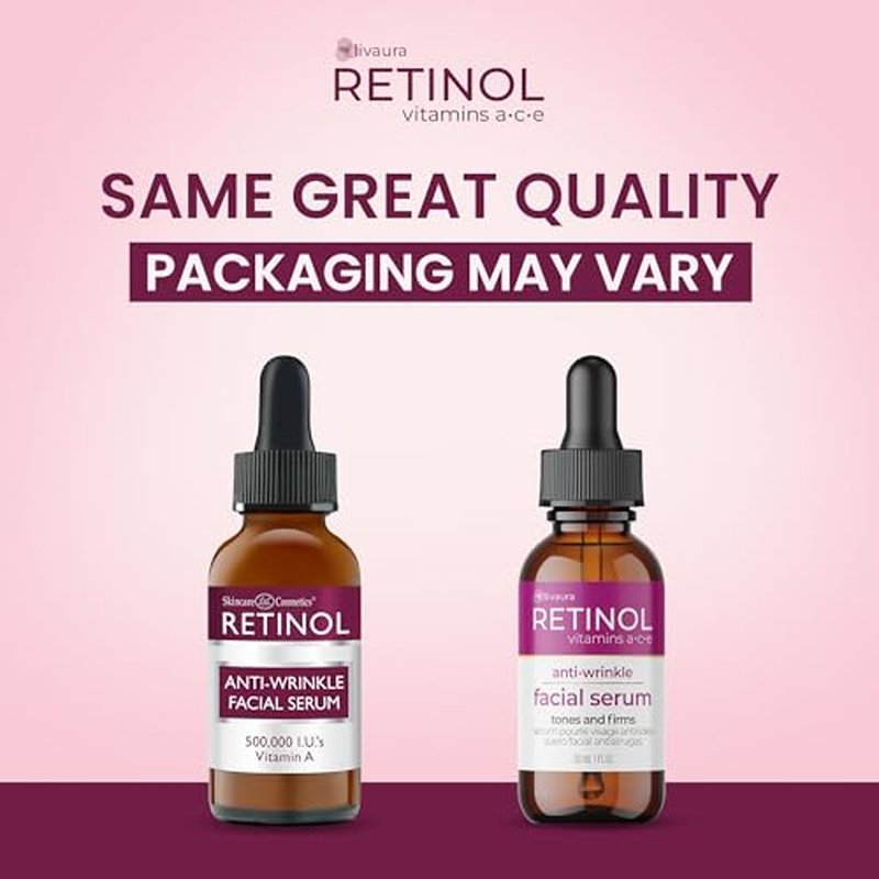 LIVAURA Retinol Anti-Wrinkle Facial Serum ? Vitamin A Concentrate Improves Skin¡¯s Elasticity & Tone and Minimizes Appearance of Fine Lines & Wrinkles ? Look Younger With The Age-Defying