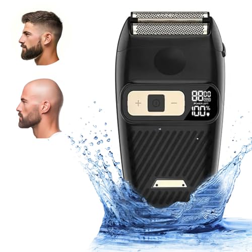 Men's Foil Shaver Waterproof Cordless Electric Razor with LED Display