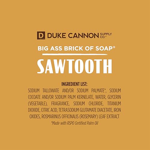 Men's Sawtooth Big Brick Soap Bar - 10 oz Triple Milled with Cedarwood Scent - 3 Pack