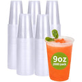 9 oz Disposable Plastic Cups Bulk Pack - Clear Party Cups for Weddings & Events (2000 Count)