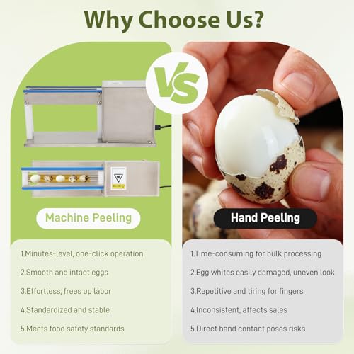 StarEEl Automatic Quail Egg Peeler 28W Stainless Steel 110V Kitchen Tool