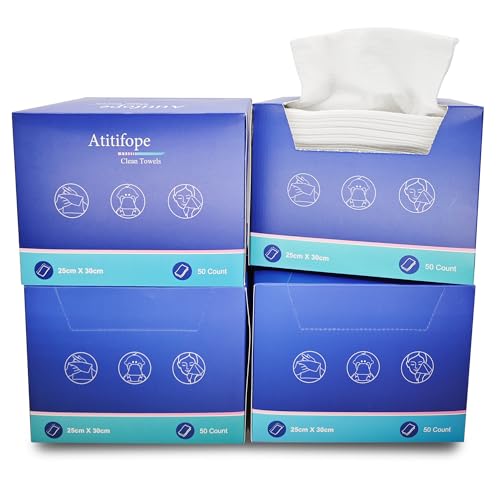 Disposable Cloths For Face 200Count Travel Cleaning Cloths Makeup Remover Wipes (4Boxes)
