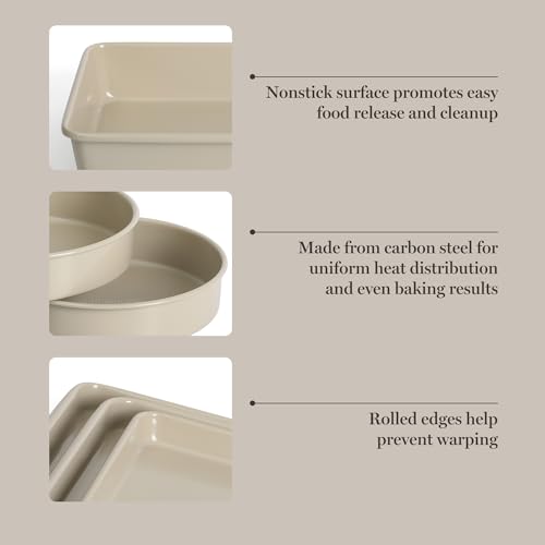 Martha Stewart Gallen 10-Piece Ceramic Nonstick Bakeware Set - Taupe
