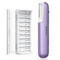 Dermaplaning Tool for Women - Facial Exfoliation & Peach Fuzz Hair Removal with Rechargeable Sonic Edge Technology, 10 Refill Blades