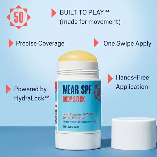 Wear SPF 50 Sunscreen Body Stick 2-Pack - Hydrating Broad Spectrum Sun Protection
