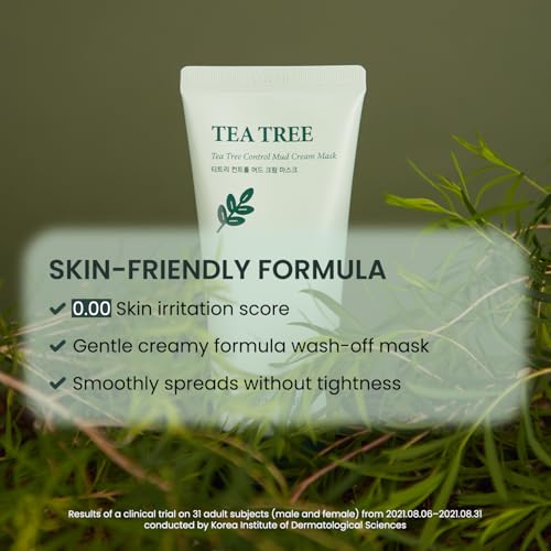 Papa Recipe Mud Cream Mask with Tea Tree - Pack of 2, Pore Purifying & Gentle Exfoliating for Sensitive Skin