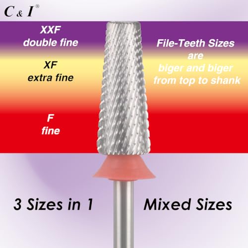 C & I 5-in-1 Nail Drill Bit for Acrylic & Gel Removal, Precision Nail Tool