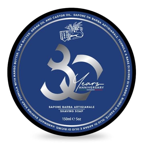 TFS 80th Anniversary Shaving Soap Cream ? Artisan Men¡¯s Shaving Soap Made in Italy, Citrus Floral Woody Fragrance, Rich Protective Lather, Moisturizing Formula for Smooth Shave ? 150ml