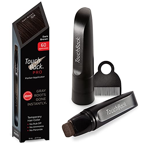 TouchBack Pro Gray Root Touch Up Marker - Dark Brown Hair Color, 60 Applications
