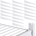 Wonderjune 20 Pcs White Adjustable Locking Shelf Brackets 16 Inch Heavy Duty Wire Shelving