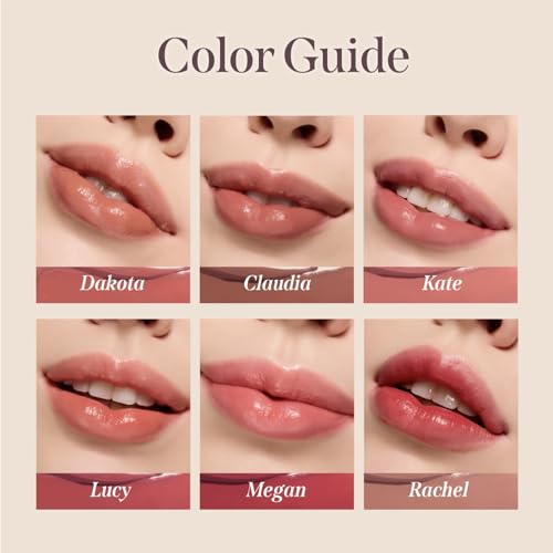 DEARDAHLIA Lip Paradise Sheer Dew Lipstick (Dakota) - Silky & Dewy Glow Lipstick with a Smooth and Hydrating Texture, and Buildable High-Pigment Color. Vegan Korean Lip Makeup