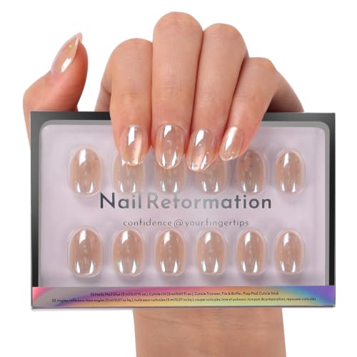 Nail Reformation Silky Spots Extra Short Round Press-On Nails - 32 Pcs