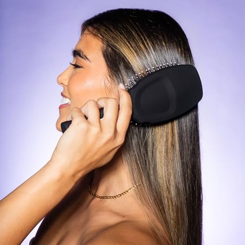 Gimme Beauty Detangling Brush - Curved Paddle Brush for Breakage-Free Detangling - Anti-Static & Frizz - Soft Glide with Ball-Tipped Bristles - Heat-Resistant Styling Tool - Thick Hair