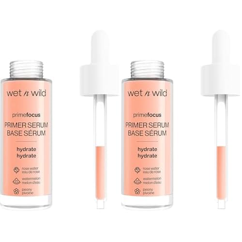 wet n wild Prime Focus Primer Serum for Face, Hydrating for Dry Skin, Makeup Primer Serum (Pack of 2)