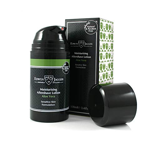 Natural Aloe Vera Aftershave Lotion - Moisturizes & Soothes Sensitive Skin, 3.4 oz