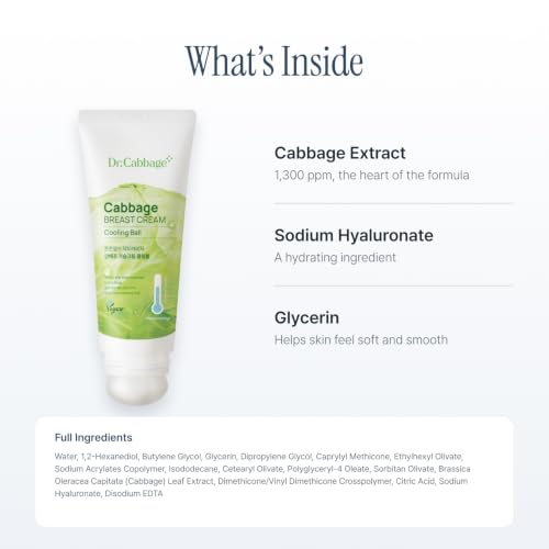 TNTN Mom's Dr. cabbage cabbage breast cream with cooling ball applicator 3.38 fl oz (no scent) for breastfeeding