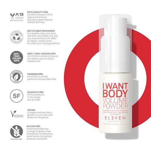 ELEVEN AUSTRALIA I Want Body Volume Texture Powder - Lightweight Hair Volumizer, 0.3 Oz
