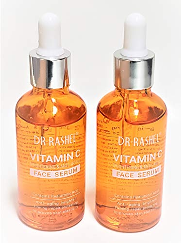 Dr Rashel Vitamin C Face Serum with Hyaluronic Acid & Collagen Eye Masks - Anti-Aging, Firming, Hydrating - Pack of 2
