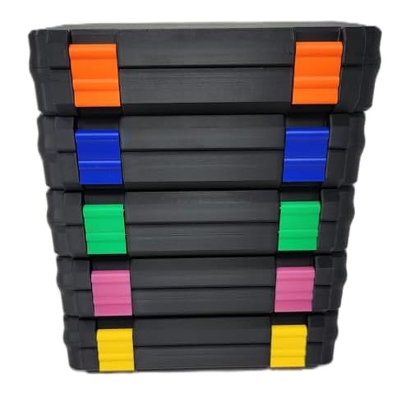3D Printed - 3ml Vial Storage Case - Freezer Safe Hard Shell Peptide Case for Home, Fridge, Travel (Black/White, 50 3ml Vials)