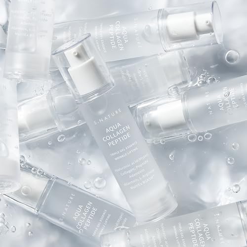 S.NATURE Aqua Collagen Peptide Gel Serum - Firming & Hydrating Face Essence with 8 Hyaluronic Acids