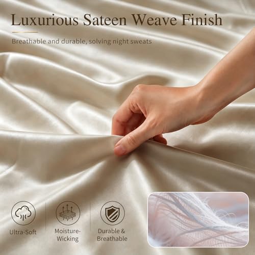 California King Cotton Sheet Set - Extra Deep Pocket 22 Inch Linen