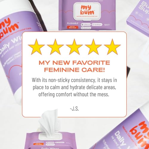 Hemorrhoid Wipes with Witch Hazel ? Gentle & Soothing Cleansing Daily Wipes for Everyday, Cooling, Skin-Friendly - 50 Wipes