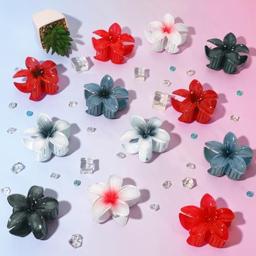 24Pcs Hawaiian Flower Hair Clips for Women - Multi Colors, Strong Hold, Plumeria Style - Variation of THIS listing