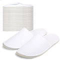 Anmerl 10 Pairs Disposable Hotel Slippers - Bulk Guest House Shoes for Spa, Wedding, Travel, Universal Size, Non-Slip, Washable with Individual Packaged