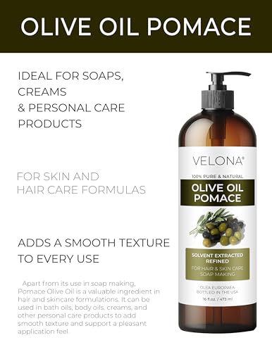 Velona Olive Pomace Oil 32 Fl Oz with Pump - Refined, Non-GMO Cooking Oil