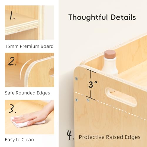 Montessori Toddler Weaning Table and Chair Set - Wooden Kids Activity Furniture