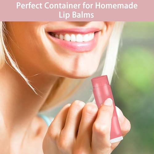 200PCS Clear Lip Balm Tubes with Caps - DIY Lipstick & Lip Gloss Containers
