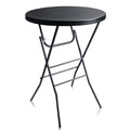 Black 32x43 Inch Folding Cocktail Table - High Top Bar Table, Portable