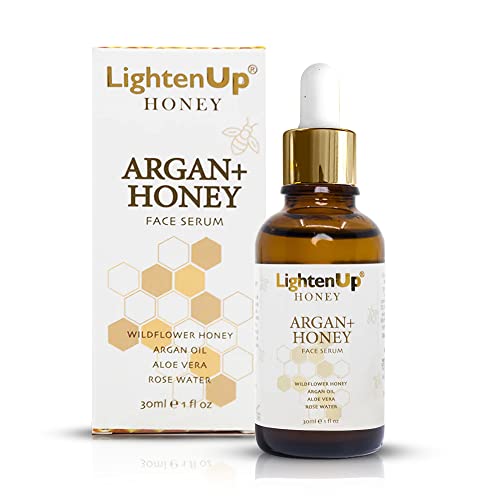 Honey Serum - Skin Brightening Serum with Argan Oil, Aloe Vera & Rose Water - Lighten-Up Variation