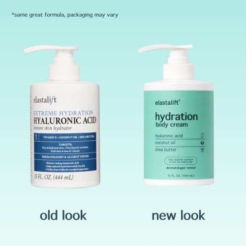 Elastalift Hyaluronic Acid Body & Face Moisturizer 2-Pack, Hydrating Anti-Aging Lotion, 15 Fl Oz